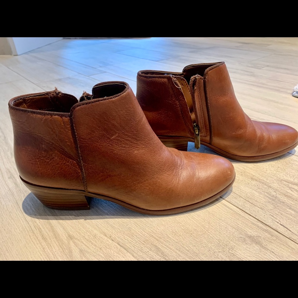 Sam Edelman Brown Leather Booties Size 5